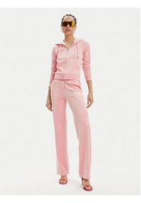 Juicy Couture Bluza Robertson JCAP176 Różowy Slim Fit. Kolor: różowy. Materiał: syntetyk