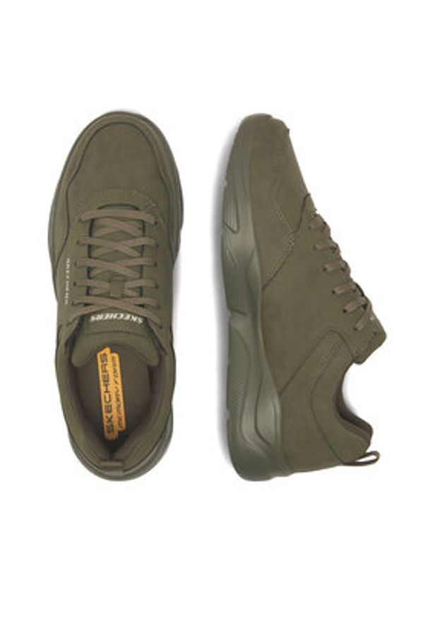 skechers - Skechers Sneakersy Libration 8790157 OLV Zielony. Kolor: zielony. Materiał: skóra