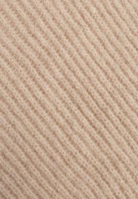 Born2be - Beżowy Golf Oversize Out Of This World. Okazja: na spacer, na co dzień. Typ kołnierza: golf. Kolor: beżowy. Materiał: dzianina, wiskoza, skóra, jeans. Długość: długie. Wzór: prążki. Styl: casual, elegancki, klasyczny #5