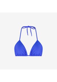 WALLIEN - Damski premium bikini top trójkątny do pływania & surfingu - Niebieski. Kolor: niebieski. Materiał: materiał