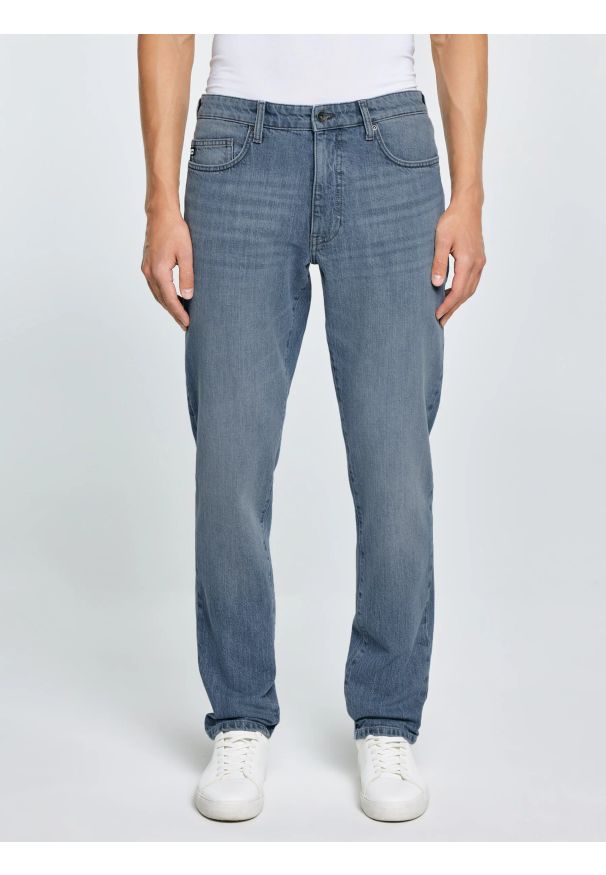 Big-Star - Jeansy męskie niebieskie Harper 307. Okazja: na co dzień. Stan: podwyższony. Kolor: niebieski. Styl: klasyczny, casual