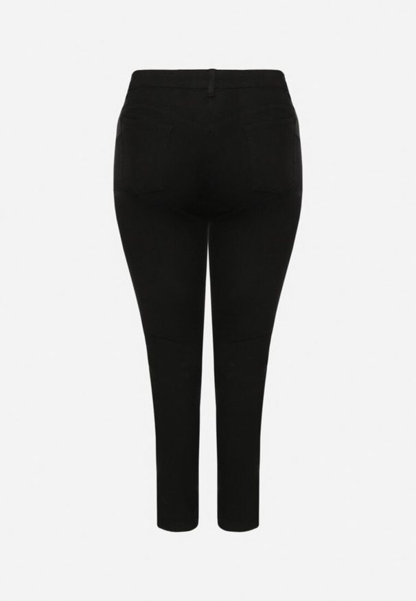 Born2be - Czarne Jeansy o Dopasowanym Kroju z Efektem Push-Up Hanarise. Okazja: na co dzień. Kolor: czarny. Styl: klasyczny, elegancki, casual