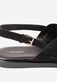 Born2be - Czarne Sandały VICES ze Skrzyżowanymi Paskami i Paskiem na Duży Palec Phaisacia. Okazja: na co dzień. Zapięcie: pasek. Kolor: czarny. Materiał: jeans, len. Sezon: lato. Styl: elegancki, casual #6