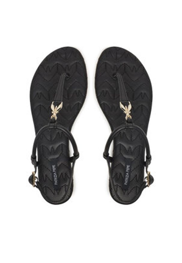 Patrizia Pepe Sandały 8X0020/L048 Czarny. Kolor: czarny. Materiał: skóra