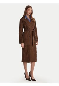 Marella Płaszcz przejściowy Oblare 2613441091 Brązowy Regular Fit. Kolor: brązowy. Materiał: skóra #1