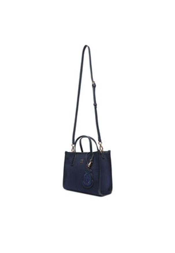 TOMMY HILFIGER - Tommy Hilfiger Torebka Th City Small Tote Melton AW0AW17852 Granatowy. Kolor: niebieski