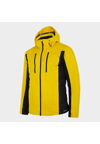 outhorn - Kurtka narciarska męska KUMN605 - żółty - Outhorn. Kolor: żółty. Materiał: poliester, mesh. Sport: narciarstwo #5