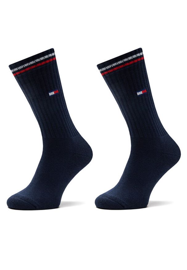 TOMMY HILFIGER - Tommy Hilfiger Skarpety długie 701228176 Granatowy. Kolor: niebieski. Materiał: materiał, bawełna