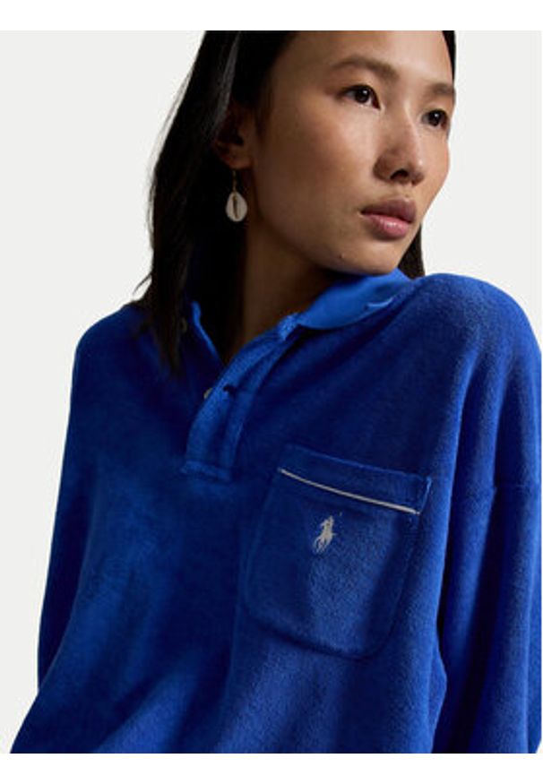 Polo Ralph Lauren Bluza 211A12737001 Niebieski Relaxed Fit. Typ kołnierza: polo. Kolor: niebieski. Materiał: bawełna