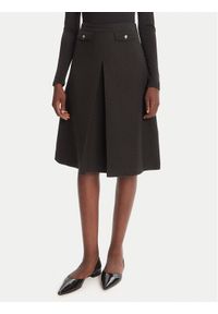Hugo - HUGO Spódnica midi Raferi 50542629 982 Czarny Regular Fit. Kolor: czarny. Materiał: bawełna
