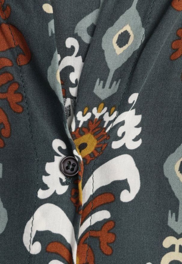 Born2be - Ciemnozielona Sukienka Koszulowa Rozkloszowana Delirime. Okazja: na co dzień. Kolor: zielony. Typ sukienki: koszulowe. Styl: elegancki, casual