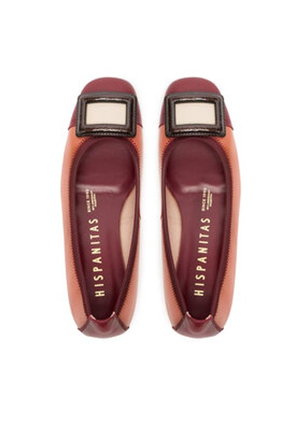 Hispanitas Półbuty CHI254318 Bordowy. Kolor: czerwony. Materiał: skóra