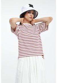 Weekend Max Mara - T-shirt damski w paski Multid WEEKEND MAX MARA. Wzór: paski