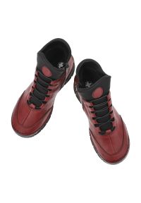 Bordowe Botki Rieker Wygodne Obuwie Damskie. Okazja: na co dzień. Kolor: czerwony. Materiał: skóra ekologiczna. Styl: casual #3