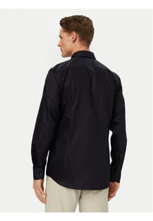 BOSS Koszula H-Hank 50560704 Granatowy Slim Fit. Kolor: niebieski. Materiał: bawełna