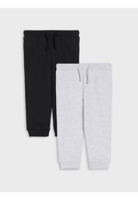 Sinsay - Spodnie dresowe 2 pack - szary. Kolor: szary. Materiał: dresówka