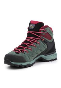 Buty Salewa Ws Alp Mate Mid Wp 61385-5085 zielone. Kolor: zielony. Materiał: guma, zamsz, materiał. Sport: wspinaczka, turystyka piesza