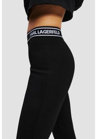 Karl Lagerfeld - KARL LAGERFELD Czarne damskie legginsy, Rozmiar M. Kolor: czarny. Materiał: materiał #3