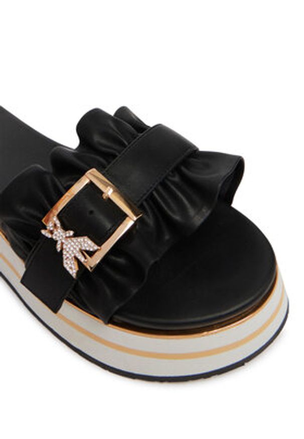 Patrizia Pepe Klapki PPJ388/31 Czarny. Kolor: czarny. Materiał: skóra