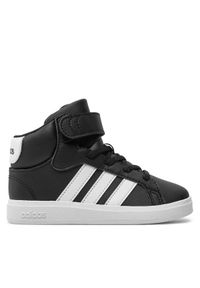 Adidas - adidas Sneakersy Grand Court Mid IE3863 Czarny. Kolor: czarny. Materiał: skóra