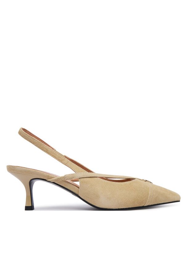 Love Moschino - LOVE MOSCHINO Czółenka JA10186G1PJA0105 Beżowy. Kolor: beżowy. Materiał: skóra