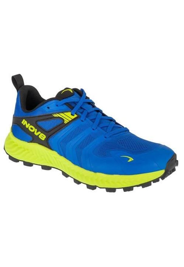 Buty do biegania męskie Inov-8 001275BLBKLMS001. Zapięcie: sznurówki. Kolor: niebieski. Materiał: guma, materiał, tkanina, syntetyk. Szerokość cholewki: normalna