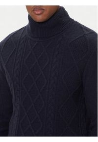 TOMMY HILFIGER - Tommy Hilfiger Golf MW0MW40914 Granatowy Regular Fit. Typ kołnierza: golf. Kolor: niebieski. Materiał: wełna #2