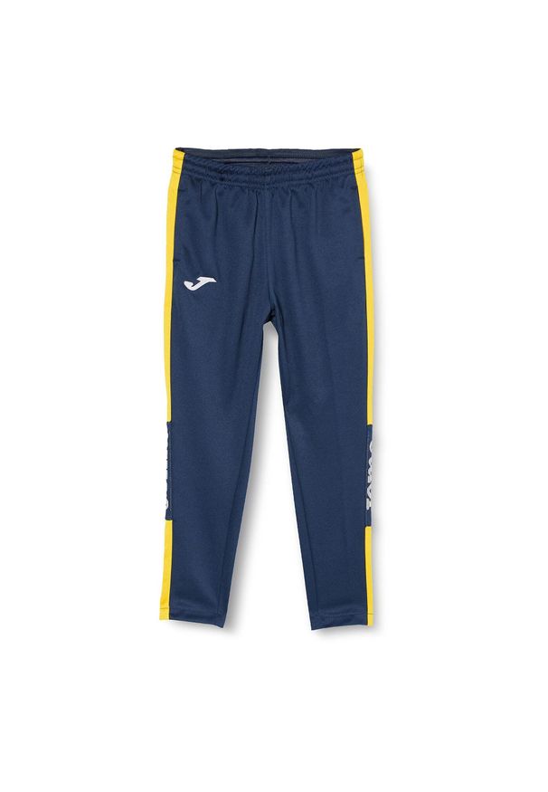 Spodnie do piłki nożnej dla chłopców Joma Championship IV długie. Kolor: żółty, niebieski, wielokolorowy. Długość: długie. Sport: piłka nożna