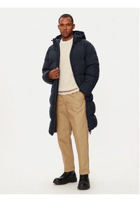 TOMMY HILFIGER - Tommy Hilfiger Płaszcz zimowy MW0MW37368 Granatowy Regular Fit. Kolor: niebieski. Materiał: syntetyk. Sezon: zima #4