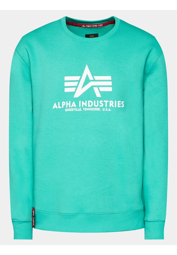 Alpha Industries Bluza Basic 178302 Zielony Regular Fit. Kolor: zielony. Materiał: bawełna