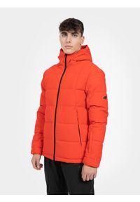 4f - Kurtka narciarska membrana 5 000 męska. Typ kołnierza: kołnierzyk stójkowy. Kolor: czerwony. Materiał: syntetyk, materiał. Sezon: zima. Sport: narciarstwo #1