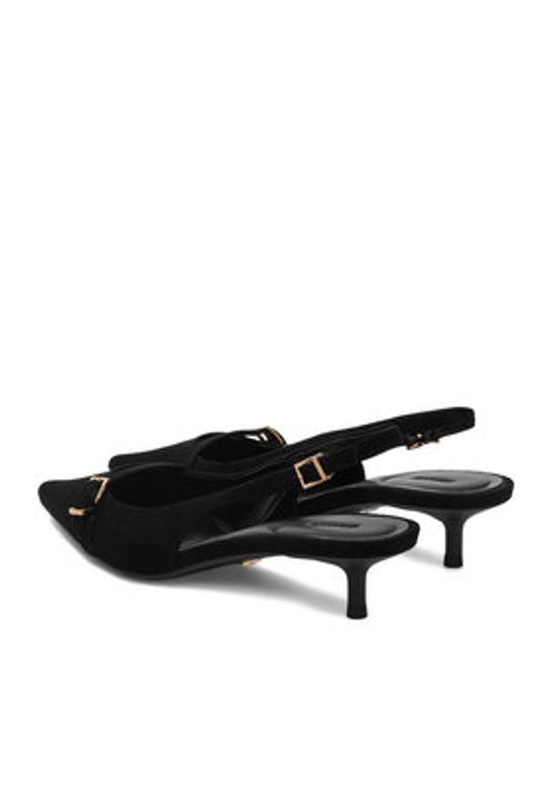 Gino Rossi - GINO ROSSI Czółenka EO-V2182-21 Czarny. Kolor: czarny. Materiał: zamsz, skóra