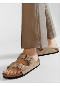 Birkenstock Klapki Arizona Bs 0951303 Khaki. Kolor: brązowy. Materiał: zamsz, skóra #4