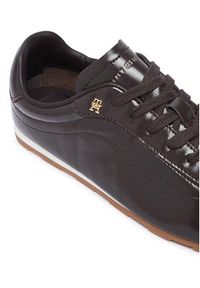 TOMMY HILFIGER - Tommy Hilfiger Sneakersy Bella Sneaker Leather FW0FW09495 Brązowy. Kolor: brązowy. Materiał: skóra #6