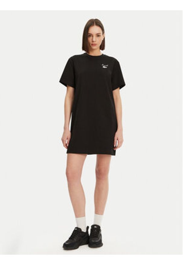 Lacoste Sukienka codzienna EF9573 Czarny Regular Fit. Okazja: na co dzień. Kolor: czarny. Materiał: bawełna. Typ sukienki: proste. Styl: casual