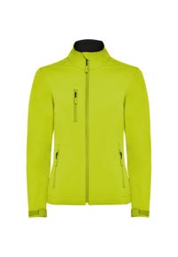 ROLY - Damska Kurtka Soft Shell Nebraska. Kolor: żółty, wielokolorowy, zielony