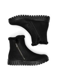 Rieker Botki Y3481-00 Czarny. Kolor: czarny. Materiał: materiał #2