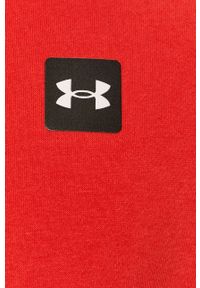 Under Armour - Bluza. Okazja: na co dzień. Typ kołnierza: kaptur. Kolor: czerwony. Materiał: bawełna, poliester, materiał, dzianina. Długość rękawa: raglanowy rękaw. Wzór: gładki. Styl: casual #3