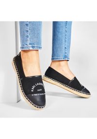 Karl Lagerfeld - KARL LAGERFELD Espadryle KL80108 Czarny. Kolor: czarny. Materiał: materiał #1