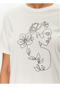 Vila T-Shirt Sybil 14108062 Biały Regular Fit. Kolor: biały. Materiał: bawełna #5