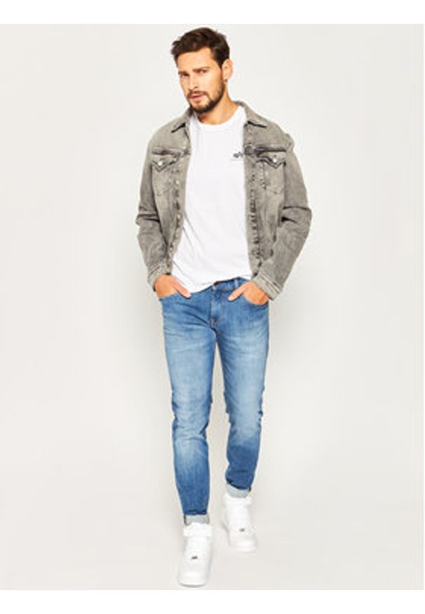 Alpha Industries T-Shirt Basic 188505 Biały Regular Fit. Kolor: biały. Materiał: bawełna