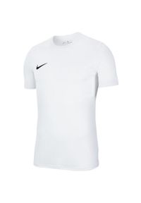 Nike - Męska Koszulka Z Krótkim Rękawem Dry Park VII. Kolor: czarny, biały, wielokolorowy. Długość rękawa: krótki rękaw. Długość: krótkie. Sport: turystyka piesza