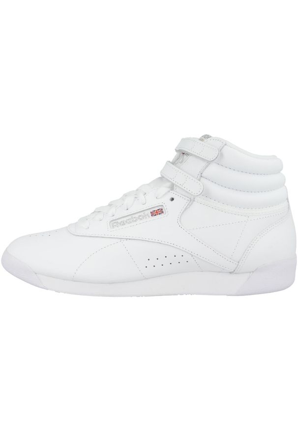 Buty do chodzenia damskie Reebok F S HI. Wysokość cholewki: za kostkę. Zapięcie: sznurówki. Kolor: szary, biały, wielokolorowy. Materiał: syntetyk, tkanina, skóra, materiał. Szerokość cholewki: normalna. Sport: turystyka piesza