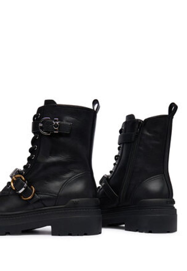 Pinko - PINKO Trzewiki Mia 19 SD0407P087 Czarny. Kolor: czarny. Materiał: skóra