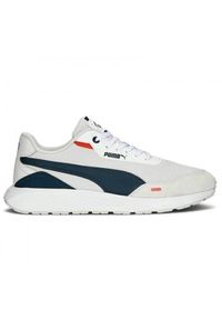 Buty Puma Runtamed, Mężczyźni. Kolor: biały, wielokolorowy, czarny, szary. Materiał: materiał, syntetyk. Szerokość cholewki: normalna. Sport: turystyka piesza