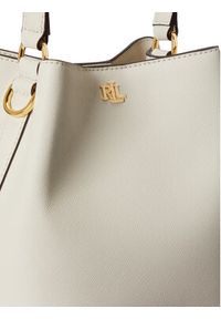 Lauren Ralph Lauren - LAUREN RALPH LAUREN Torebka 431969365018 Kremowy. Kolor: kremowy. Materiał: skórzane #5