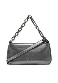 Pinko - PINKO Torebka Half Moon Baguette Mini AI 25-26 PLTT 105069 A2O9 Srebrny. Kolor: srebrny. Materiał: skórzane #6