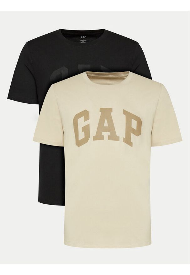 GAP - Gap Komplet 2 t-shirtów 885595-00 Czarny Regular Fit. Kolor: czarny. Materiał: bawełna