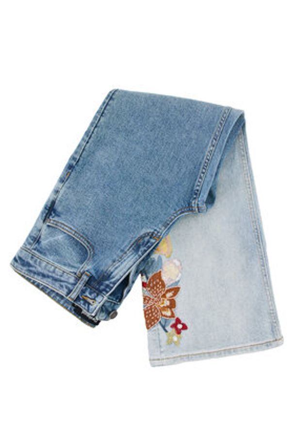 Desigual Jeansy Coco 26SWDD20 Niebieski Straight Fit. Kolor: niebieski