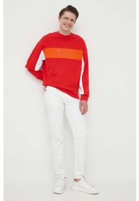 Armani Exchange bluza bawełniana męska kolor czerwony wzorzysta. Kolor: czerwony. Materiał: bawełna #4